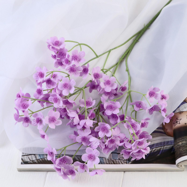 Цветы искусственные "Силена" 2х60 см, сиреневый /5378591