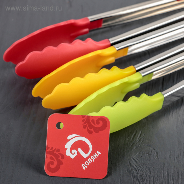 Щипцы гарнирные "Лист" 33*3 см, цвета МИКС 3801856