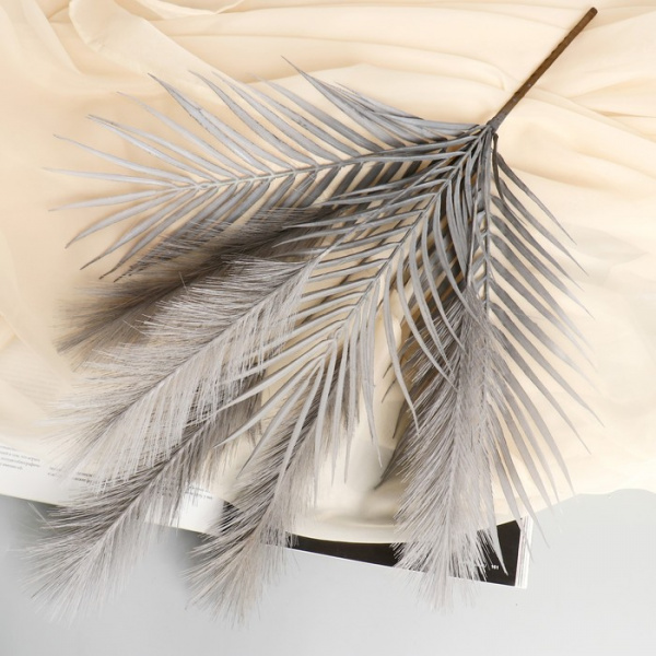 Декор "Перо и пальма" 72 см, серый /7510199