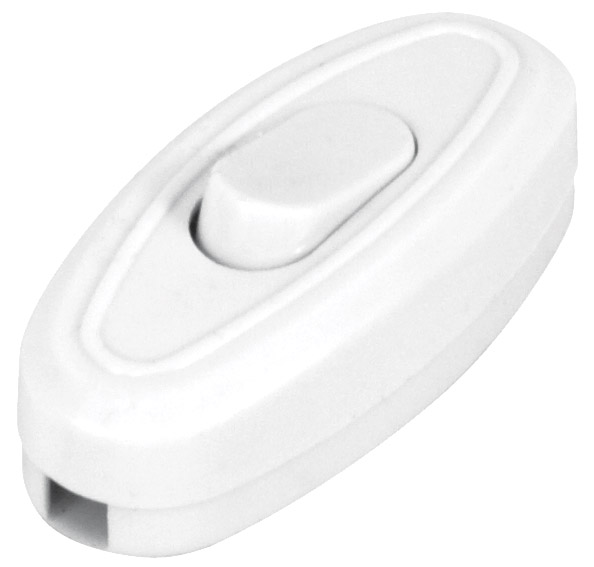 Выключатель проходной на шнур для бра 6А белый/84327