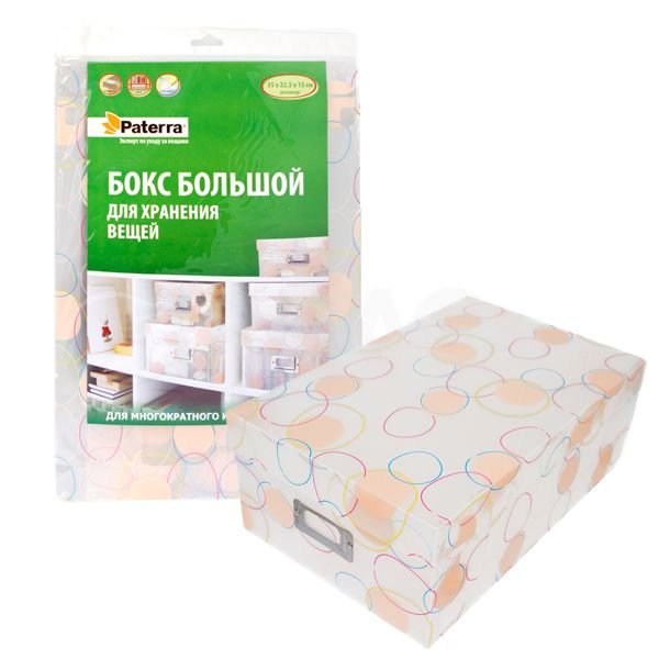 Бокс большой для хранения вещей Paterra 35х22,5х13 21130