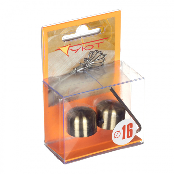 Заглушка бронза D16 (уп.2шт)