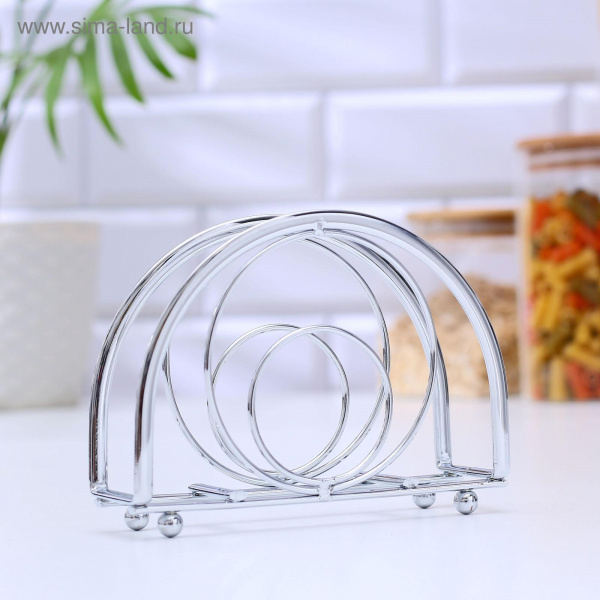 Салфетница «Спираль», 12,5×5×9,2 см, хром 4694135