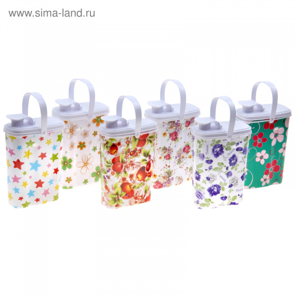 Емкость для сыпучих продуктов 1,5л "Летнее утро" МИКС