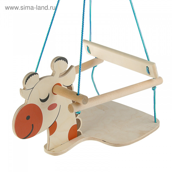 Качели детские подвесные "Жираф", деревянные, сиденье 30×30см/3291970