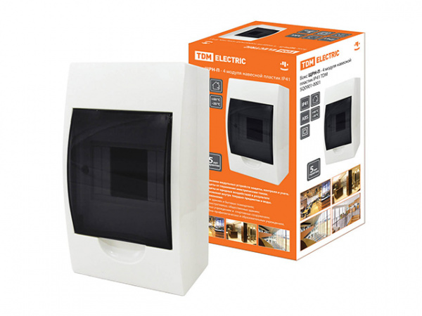 Бокс ЩРН-П-4модуля навесной пластик IP40 TDM