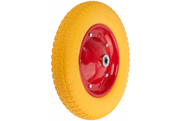 Колесо запасное полиуретановое (16"х4"; подшипники 20 мм) для тачки/77587