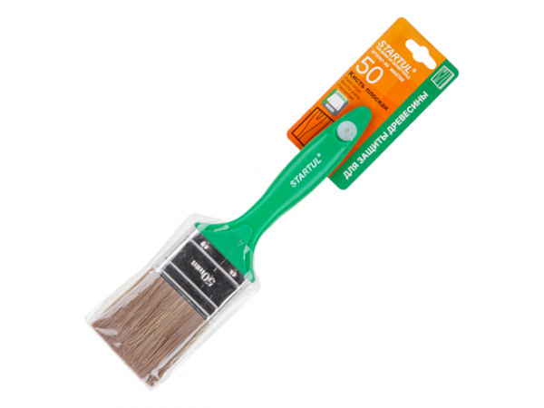 Кисть плоская 2"-50мм смеш. щетина (древесина) STARTUL MASTER (защита древесины) (ST0107-50)