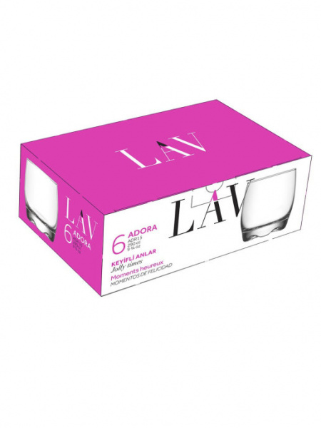 Набор стаканов для виски 6 шт. 290мл. Adora LAV