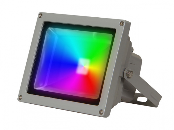 Прожектор светодиодный PFL -RGB-C/GR 20w IP65Jazzway драйвер в комплекте (Настраиваемый Цветной +пул