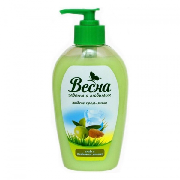 Жидкое мыло Весна 280мл.Олива и миндальное молочко 31002