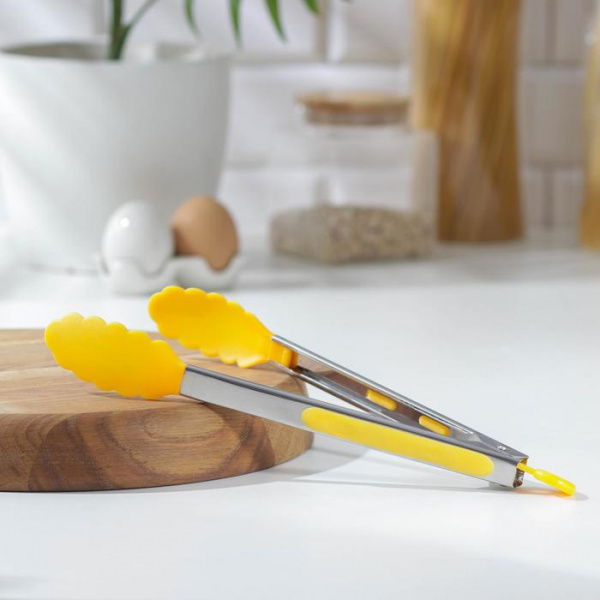 Щипцы гарнирные "Лист" 28*3 см, цвета МИКС 580397