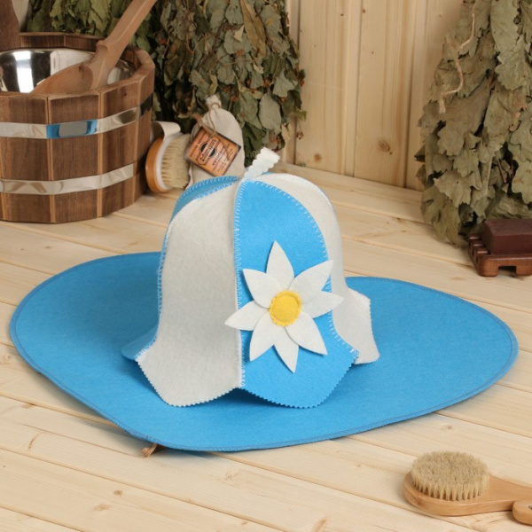 Набор для бани: шапка и коврик "Колокольчик" /9519907