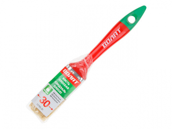 Кисть плоская 1"-30мм ВОЛАТ (флейцевая малярная) (10701-30)