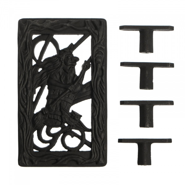 Решётка вентиляционная «Баба Яга», 140х250х17 мм /6898080