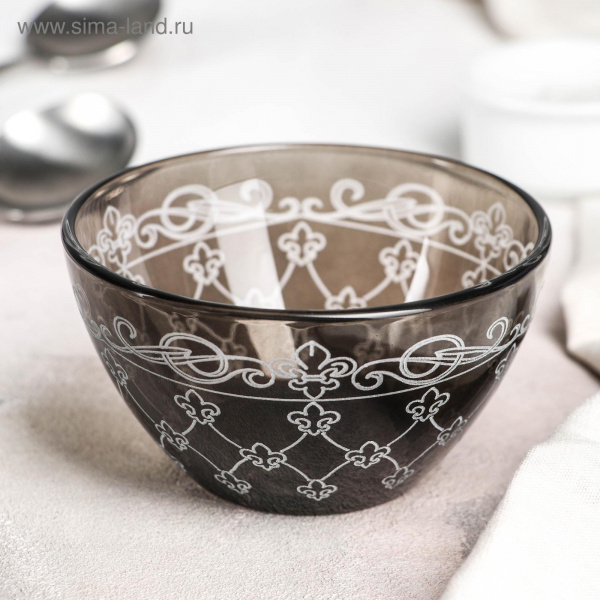 Салатник «Французская лилия», 250 мл, d=11 см, цвет графит 5350375