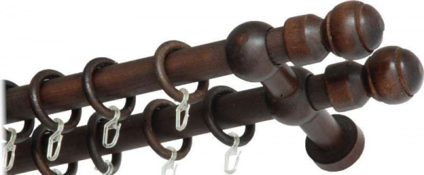 Карниз мод.20 двойной 1.80м цвет венге 180202