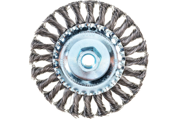 Щетка плоская (125 мм; М14; крученая проволока 0.5 мм) для УШМ CUTOP 82-909