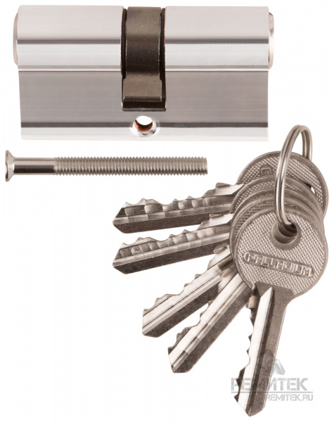 Цилиндровый механизм "PALLADIUM" 60 мм, ключ-ключ, хром/110694