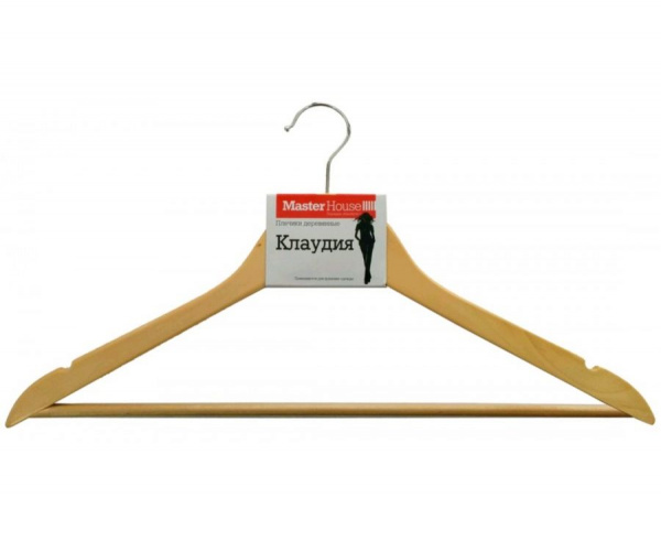 Вешалка-плечики 44см, дерево с антискольз. покрыт. Клаудия арт.60283 MasterHouse