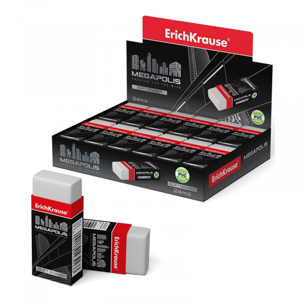 Ластик ErichKrause Megapolis, 50 х 22 х 12 мм /3279397