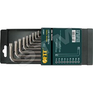 Ключи "звездочки" 9 шт. CrV Т10-Т50, длинные, в пластиковом держателе, Профи/64025