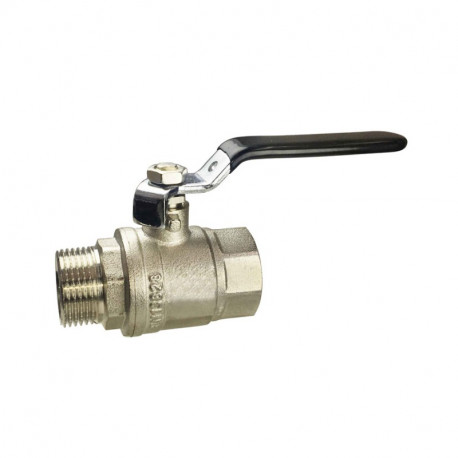 Кран лат.шаровый ник. REMSAN ДУ-15 (газ) Г-Г ручка рычаг/448483