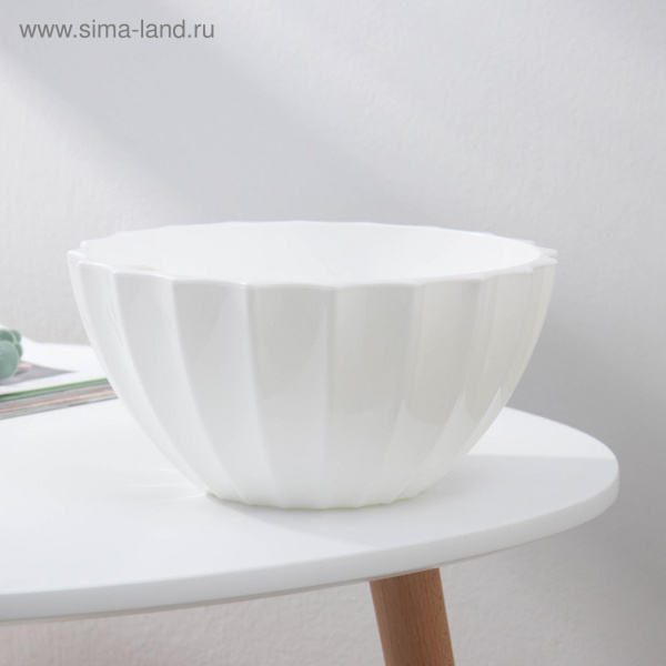 Кашпо для цветов с автополивом «Ракушка», 2,4 л, цвет белый /5866343