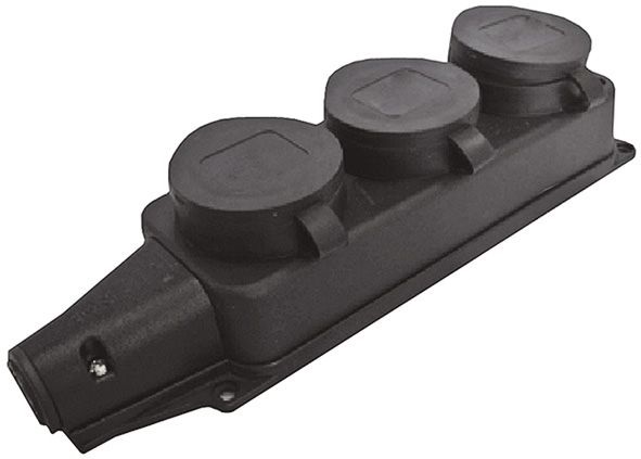 Колодка тройная однофазная с заглушкой/83303