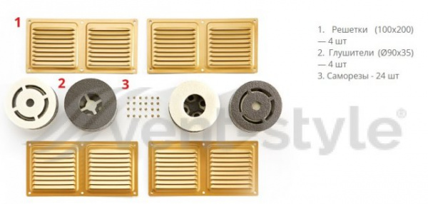 Вентклапан Двервент золото