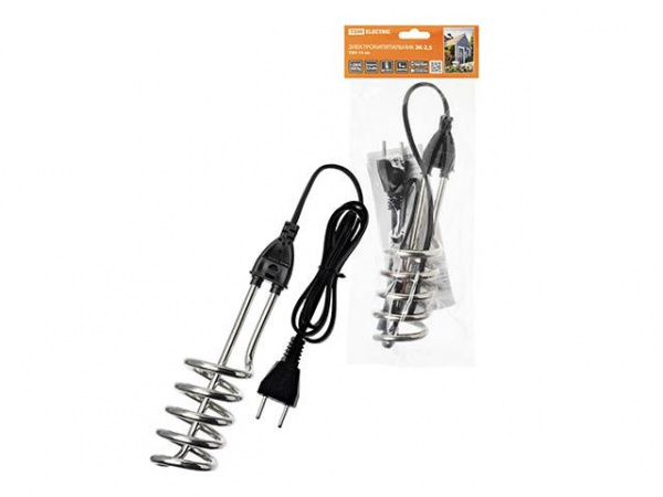 Электрокипятильник ЭК-2,5; 230 В, 2,5 кВт, ТЭН 14 см, TDM (SQ2505-0006)