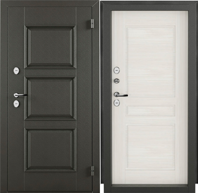 Дверь НОРД-2050/980/ L 439 Рационалист Шале снежный Графит