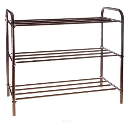 Этажерка для обуви Ника комфорт 3-х секционная, 590х330х790 мм, медный антик, NIKA (ЭТК3/А)