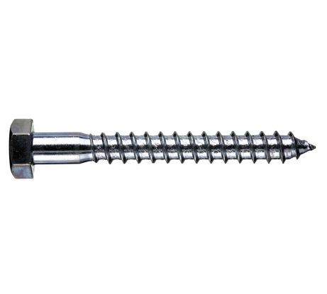 Шуруп 6 х 40 острый с шестигранной головкой (глухарь) оцинкованный