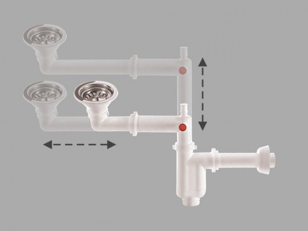 Сифон для кухни с чашкой 3 1/2", BAKIMAY (0402004080)