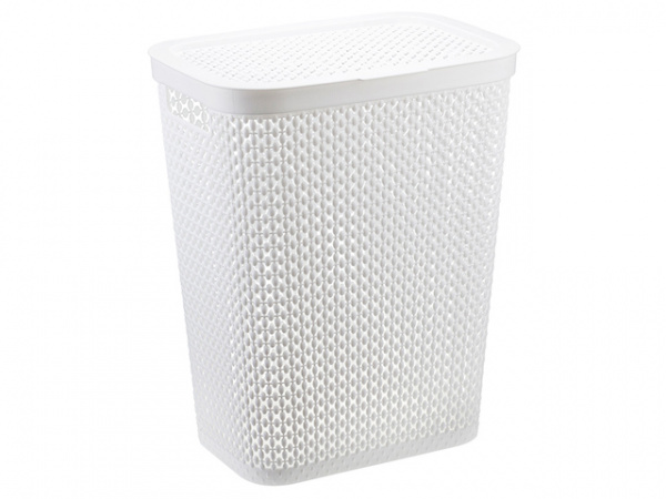 Корзина для белья ПИРУЛА 35л (белый) IDEA (М2614)