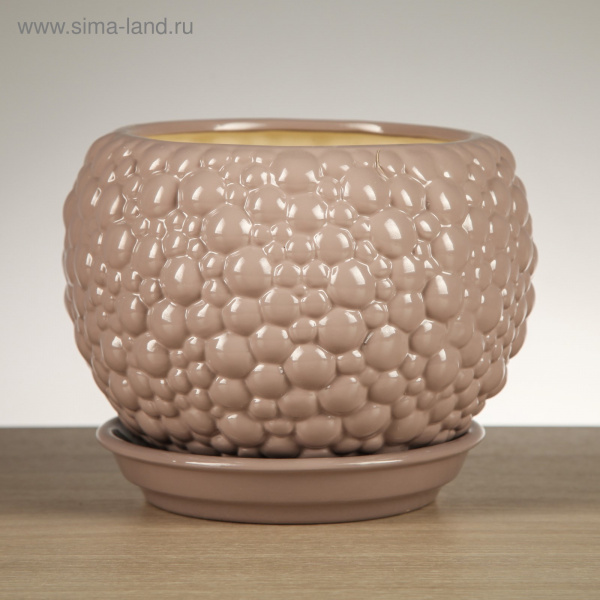 Горшок для цветов "Пузыри" амметист 1,4л 2795188