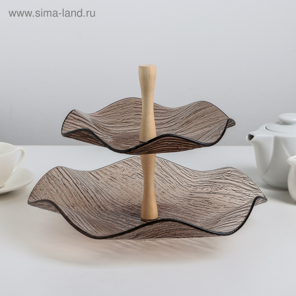 Этажерка 2-х яр 30х21см бронза, 2846615