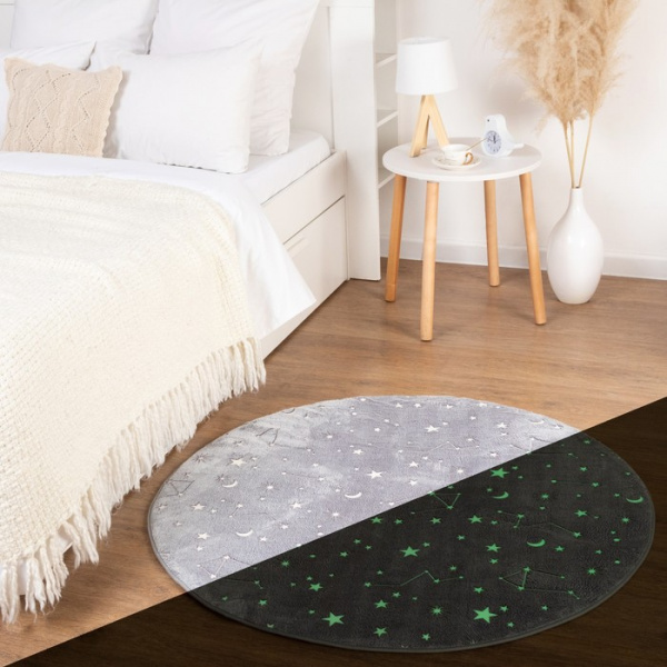 Ковер светящийся Этель "Небосвод" d 120 см, 450 гр/м2/7022746