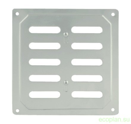 Решетка вентиляционная 160х160 с заглушкой /хром/435д