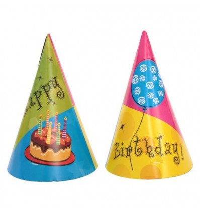 Набор колпаков "С Днем Рождения!" 6шт ACTION