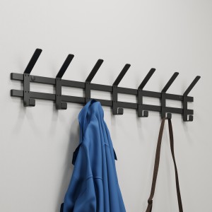 Вешалка настенная Торонто 7 (7 крюч.) 82*8,5*16,8см (черный) ВНТ7Ч ЗМИ