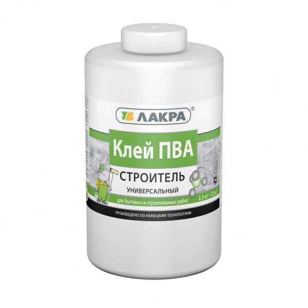 Клей ПВА строитель универс. 0,9 кг. лакра