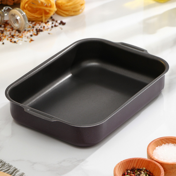 Противень Promo, 19×25 см, антипригарное покрытие, цвет бордовый/7666585 