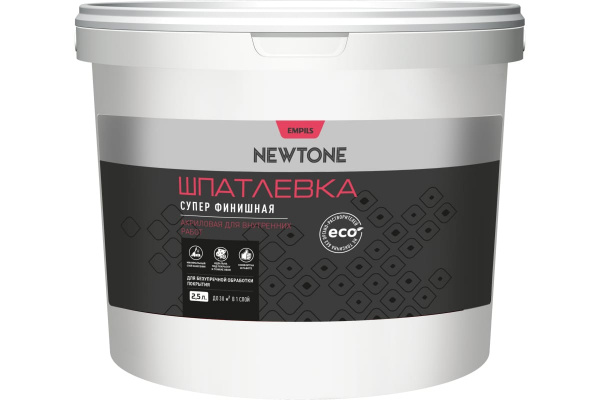 Шпатлевка супер финишная «NEWTONE» водно-дисперсионная полиакриловая для внутренних работ  2.5 л 4 к