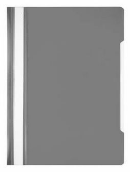 Скоросшиватель пластиковый 120/160 мкм., серый, Бюрократ ЭКОНОМ /PSE20GREY
