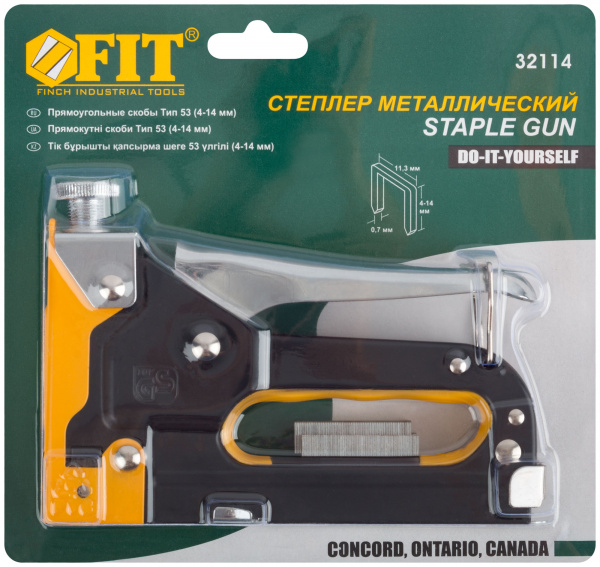 Степлер для узких скоб "тип 53" 4-14 мм, регулировка силы удара/32142