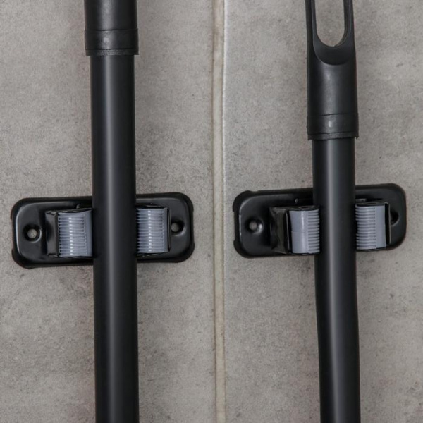 Держатель для швабр 8,5х3,5х6 см, 1 отделение, 2 шт в наборе, крепление саморезы в компл. 5635363