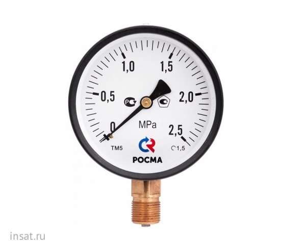 Манометр 0...16 bar (1,6МРа), ТМ-310Р.00(63мм, М20*2,5, кл. точ.1,5) (РОСМА)