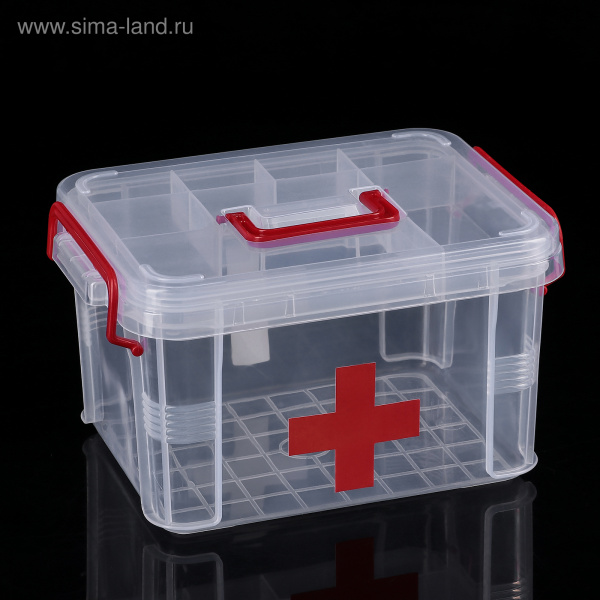 Аптечка 24х17х13см прозрачный корпус /4279047